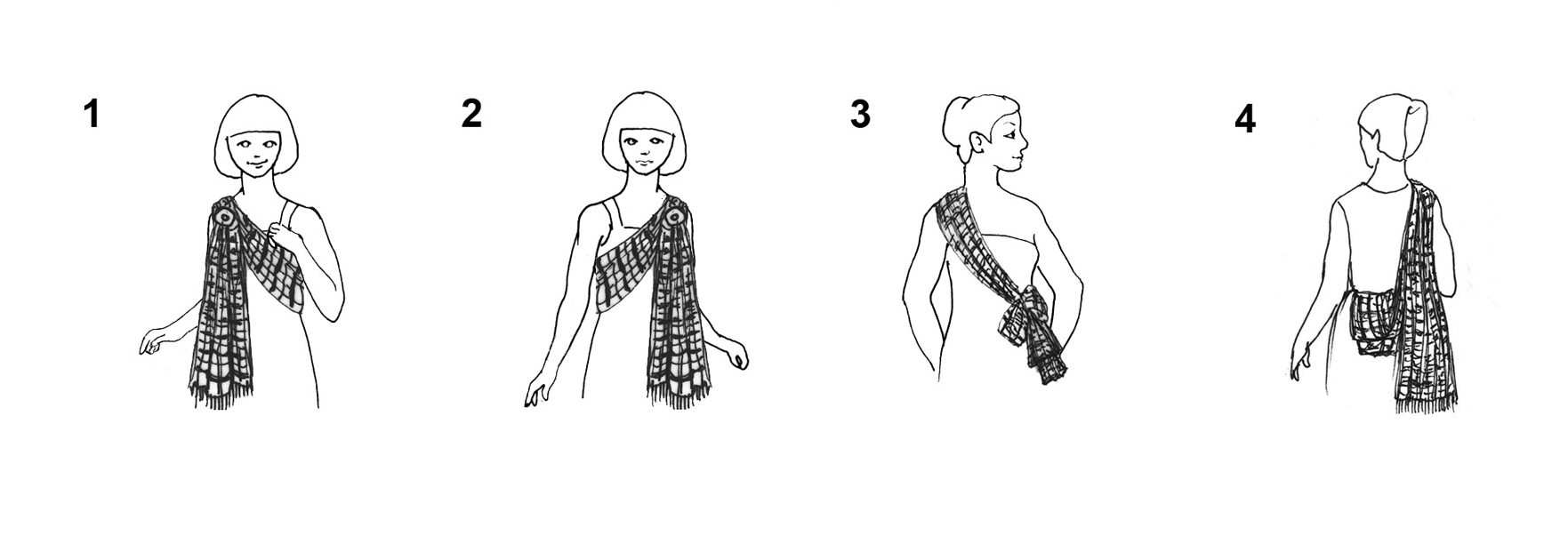 Wearing a tartan sash